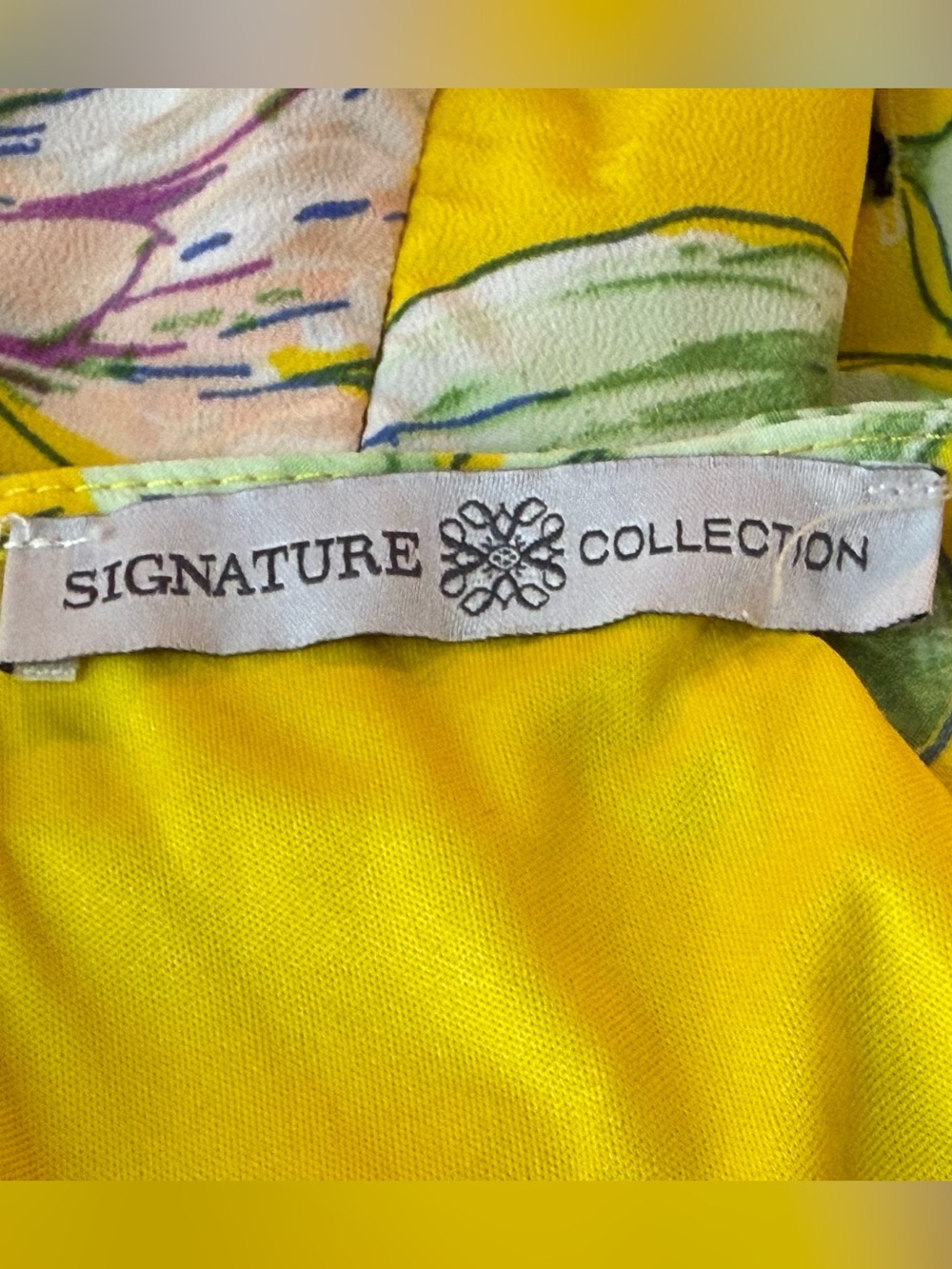 Signature Collection Yellow Floral Ruffle-Hem Mini Dress - Picture 10 of 11